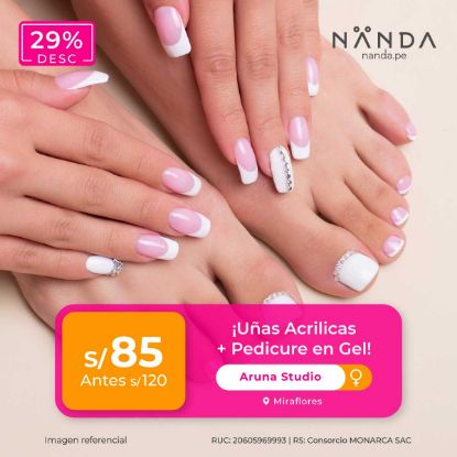 ¡Uñas Acrílicas + Pedicure en Gel! 😍- Aruna Studio (MIRAFLORES)